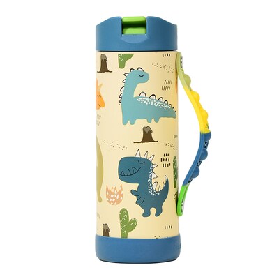 Elemental Iconic Pop Stainless Steel Triple Wall Insulated Water Bottle, 14 oz., Dinosaur (EMLEB14DN29P)