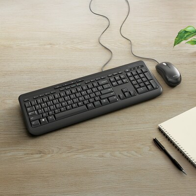 Incase Wired Desktop 600 Designed by Microsoft Keyboard and Optical Mouse Combo, Black (APB-00001)