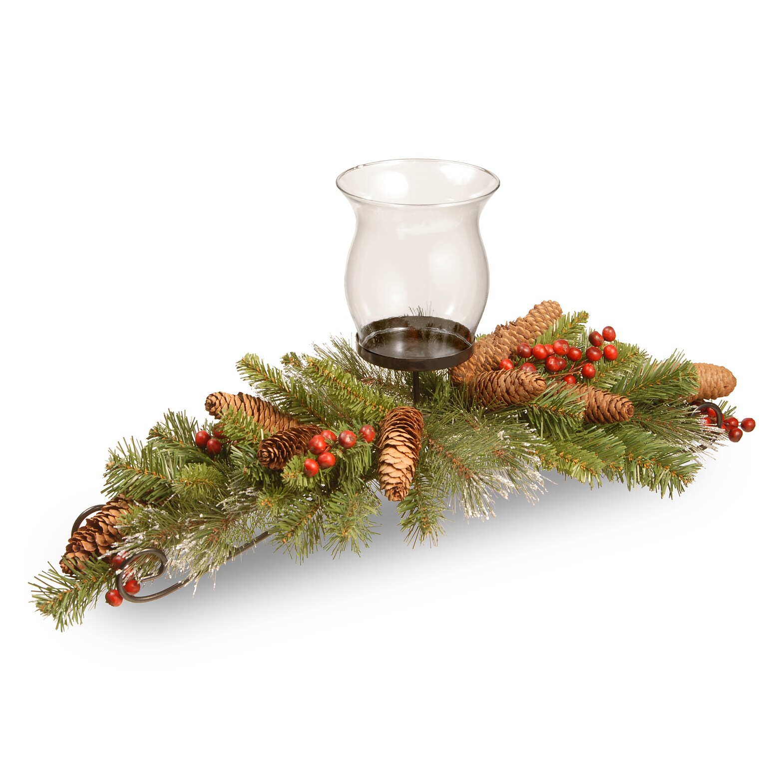 National Tree Company 30 Crestwood Spruce Centerpiece and Candle Holder (CW3-813-30C-A)