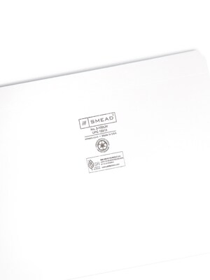 Smead File Folders, 1-Tab, Letter Size, White, 100/Box (12810)