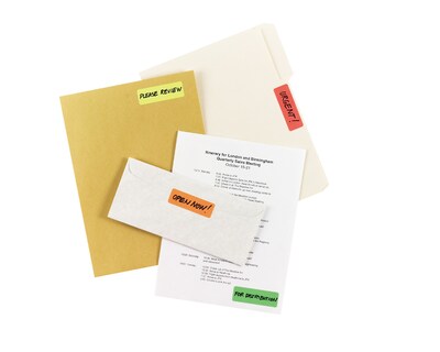 Avery Laser Color Coding Labels on 4" x 6" Sheets, 1" x 3", Assorted Colors, 200 Labels/Pack (5481)