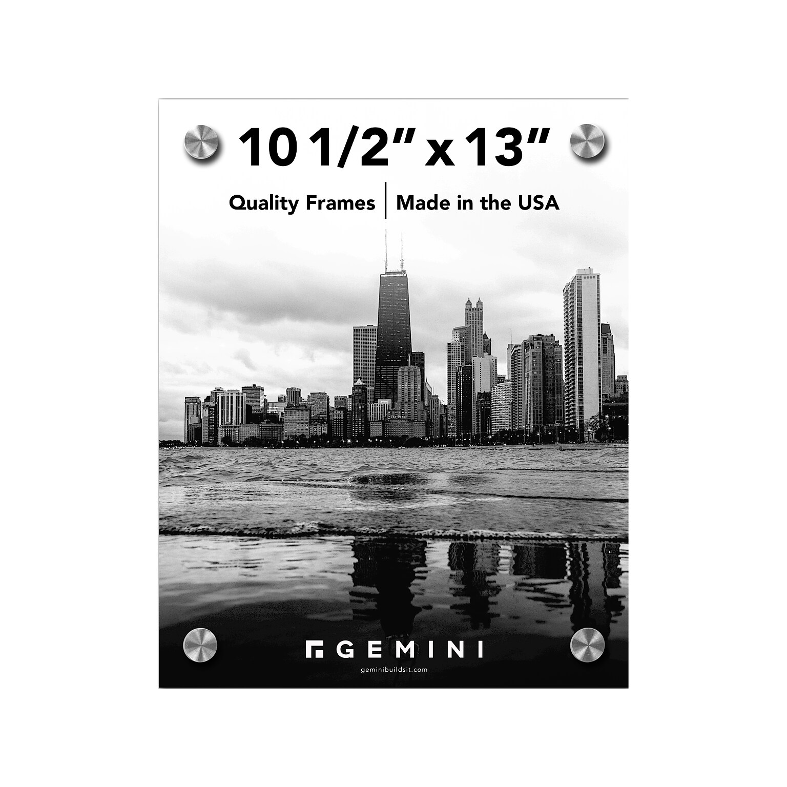 Gemini 8.5 x 11 Acrylic Sandwich Frame, Clear (GSTPLESSAND)