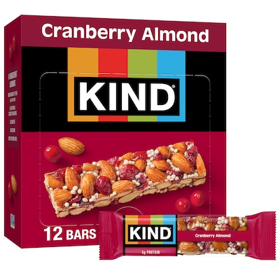 KIND PLUS Gluten Free Cranberry Almond Nutrition Bar, 1.4 oz., 12 Bars/Box (PHW17211)