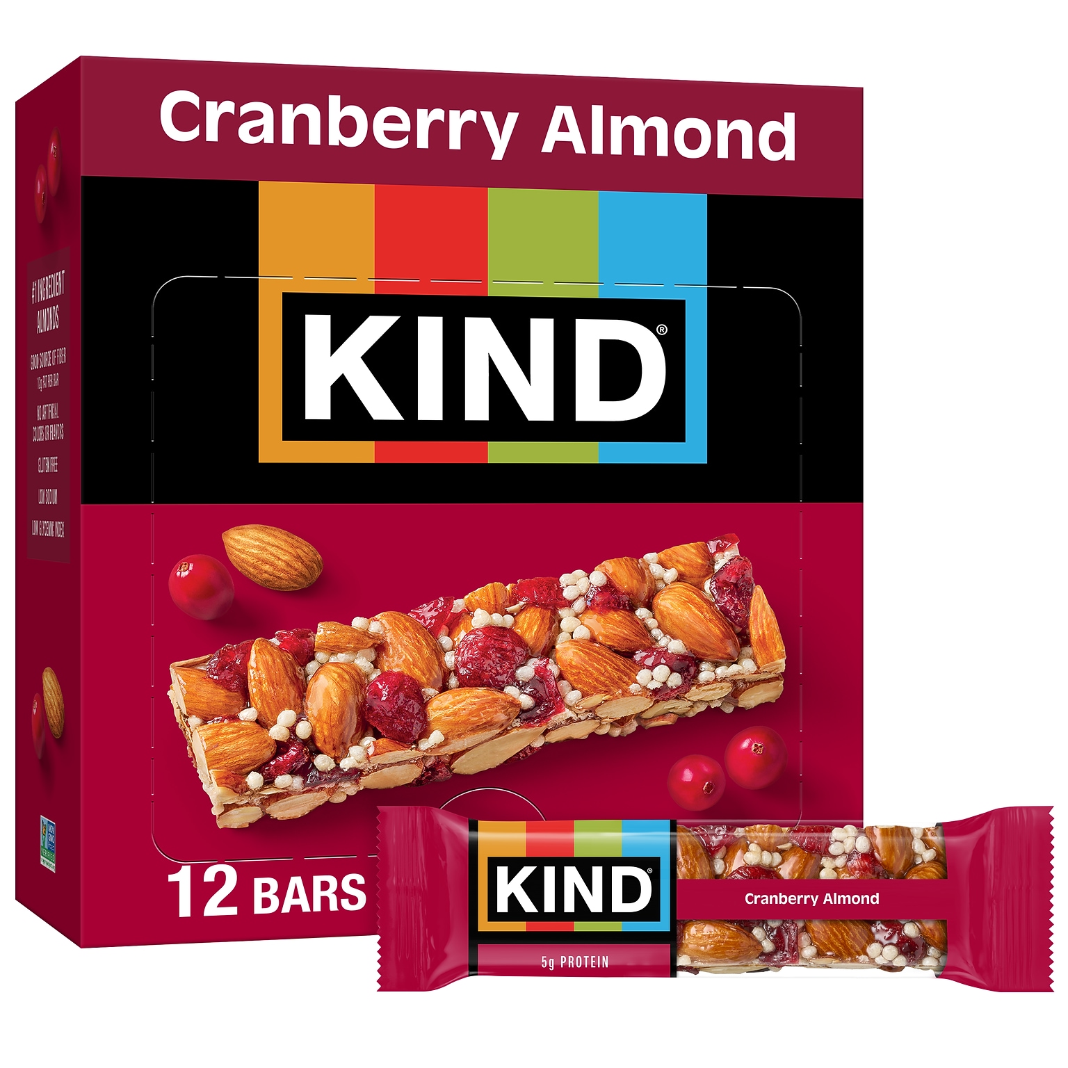 KIND PLUS Gluten Free Cranberry Almond Nutrition Bar, 1.4 oz., 12 Bars/Box (PHW17211)