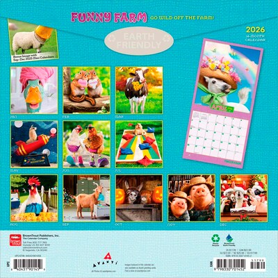 2026 BrownTrout Funny Farm 12 x 12 Monthly Wall Calendar (9798330701452)