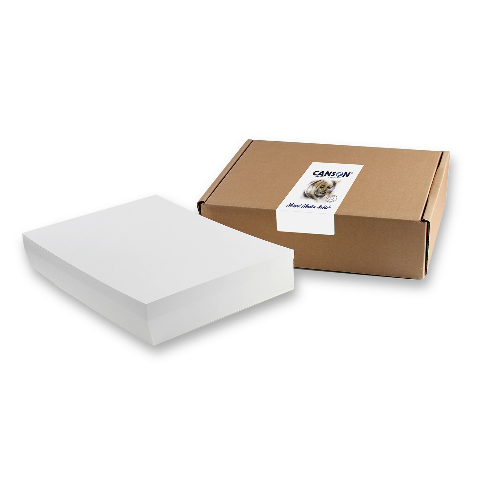 Canson Artist Series Mixed Media Sheet Bulk Pack, 18 x 12, White, 100 Sheets/Box (MCXC100516251)