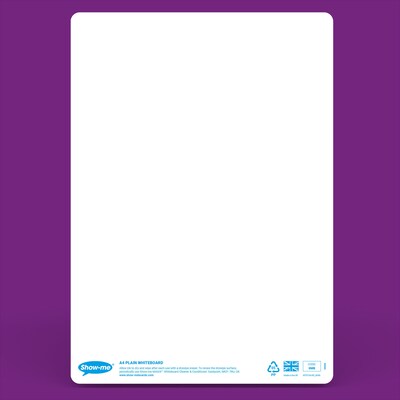 Show-me Plain/Plain Whiteboards, with Pens, Erasers & Cleaner, 8" x 12", 35/Set (EPTCSMBX)