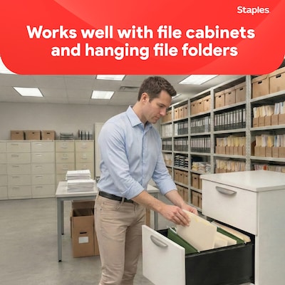 Staples File Jacket, 1" Expansion, Letter Size, Manila, 50/Carton (TR541092)