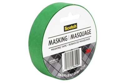 Scotch Expressions Masking Tape, 0.94 in. x 20 yds., Primary Green (3437-PGR-ESF)