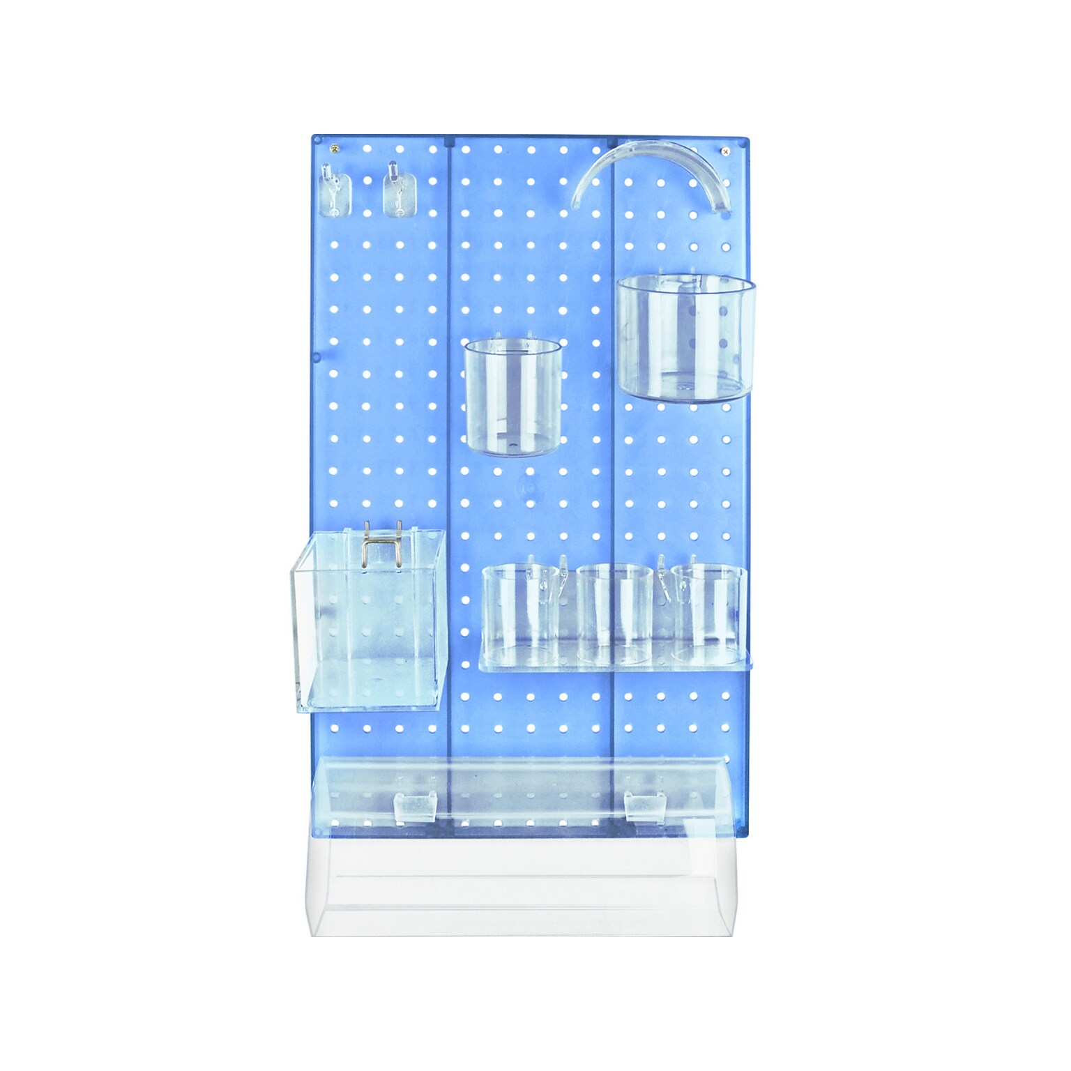 Azar 22 x 13.5 10-Piece Pegboard Organizer Kit, Blue, Each (900940-BLU)