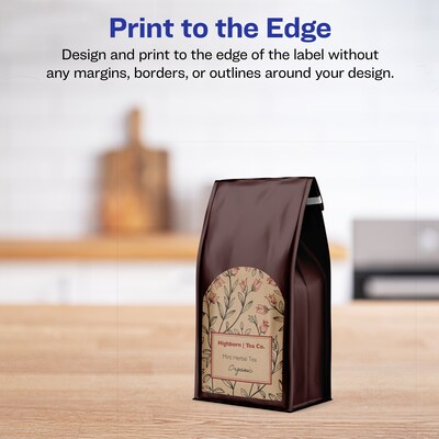 Avery Laser/Inkjet Decorative Edge Multipurpose Labels, 3" x 2.25", Kraft Brown, 900 Labels/Box ( 94126)