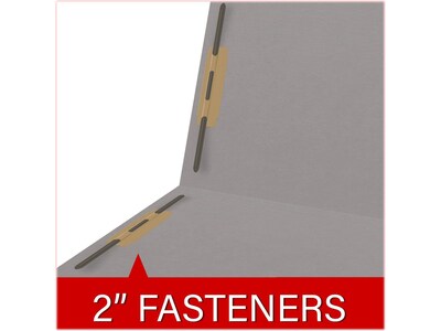 Medical Arts Press Reinforced End Tab File Folder, Straight Cut, Letter-Size, Gray, 50/Box (S-01502-GRY)