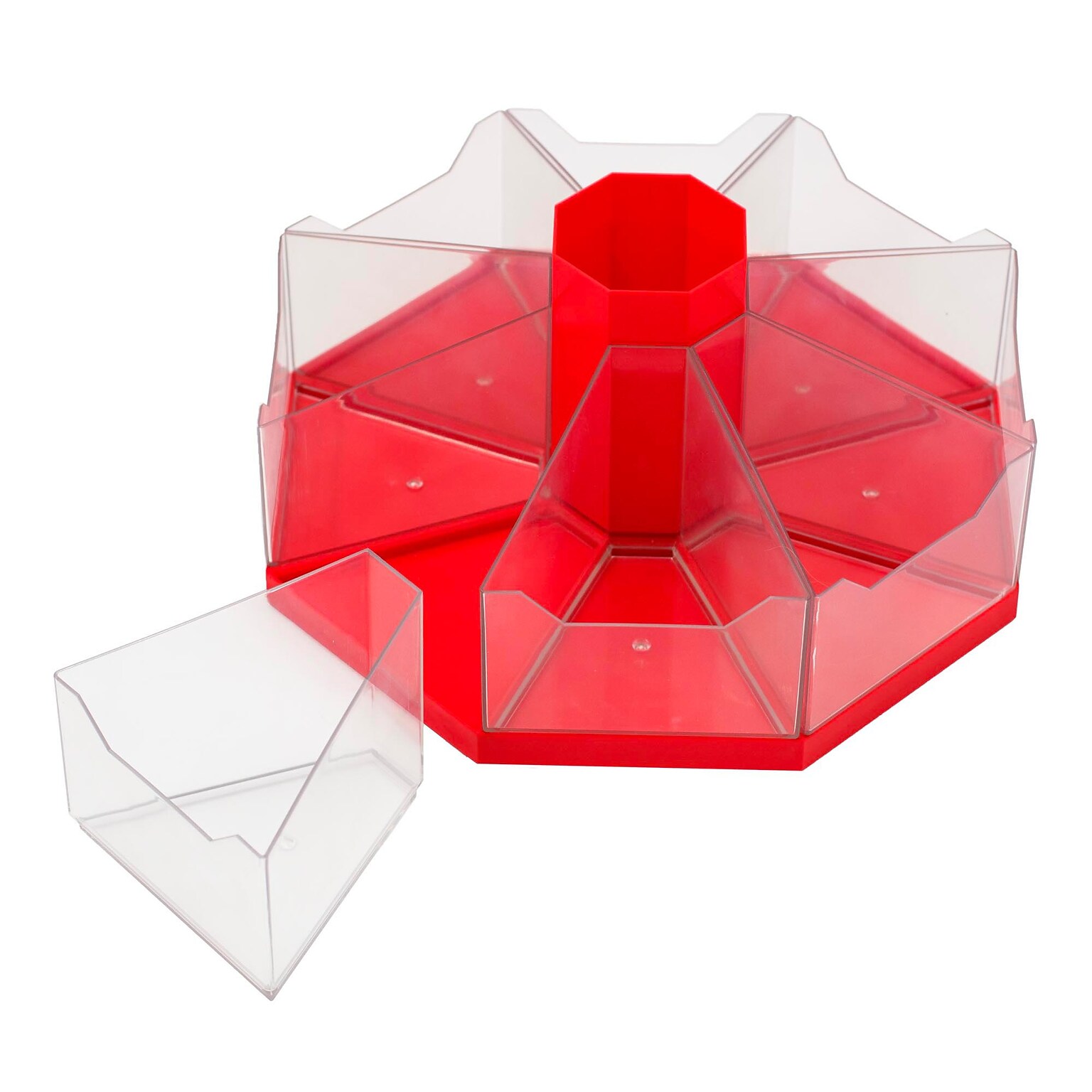 Junior Learning Plastic Classroom Caddie Octagonal Storage System, Red (JRL741)