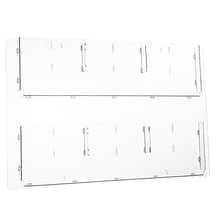 AdirOffice Wall Mounted Acrylic Magazine Rack with Adjustable Pockets, Clear, 2/Pack (640-2923-CLR-2