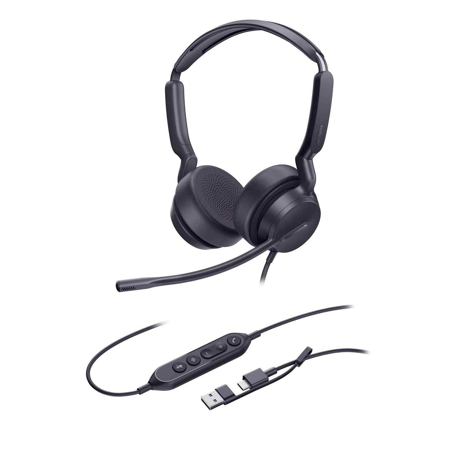 Yealink UH42 USB Wired Noise Cancelling USB-C/A Stereo Computer Headset for Business Office, Teams Certified