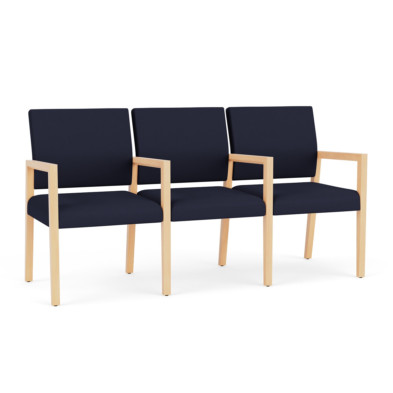 Lesro Brooklyn Fabric 3-Seat Tandem Seating, Open House Navy/Natural (BK3103.WNA-01OHNA)