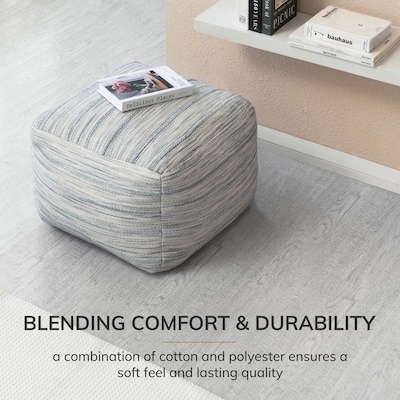 Anji Mountain Joya Gray Fabric Rectangular Pouf Ottoman (AMBPF034-2014)