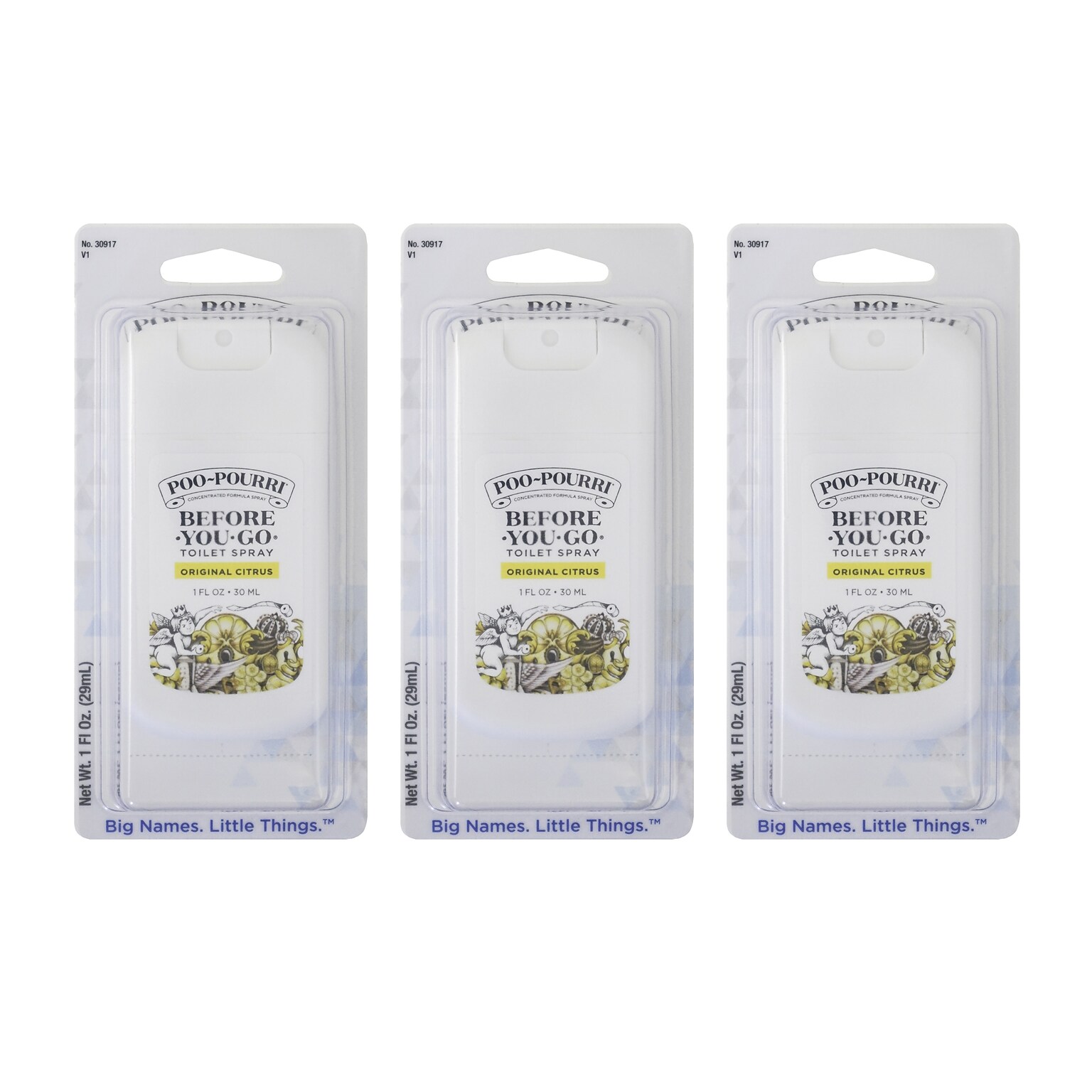 Poo-Pourri Original Citrus Pocket Sprayer - 1 oz Travel Size, 3/Pack (30917-IN)