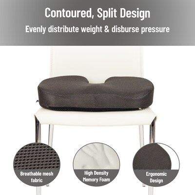 Mind Reader Memory Foam Seat Cushion, Gray (SEATMESH-GRY)