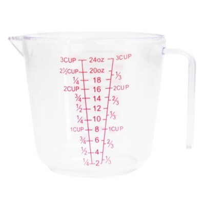Better Houseware Acrylic Measuring Cup with Handle, 24-Oz., Clear (BTH933)