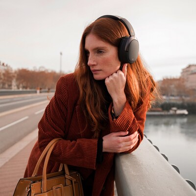 Edifier Wireless Active Noise Canceling Folding Over-Ear Headphones, Bluetooth, Black (WH950NB)