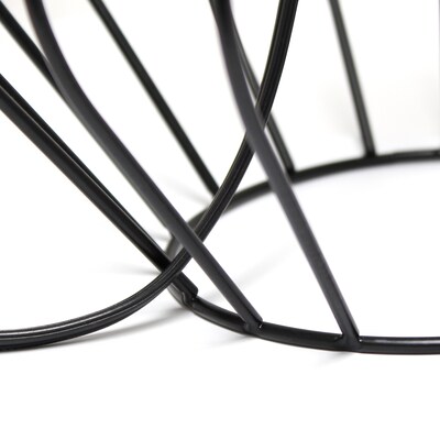 Simple Designs Geometrically Wired Table Lamp, Gray on Black (LT2086-GOB)