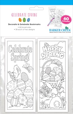 Barker Creek Celebrate Spring Bookmark Set, 60/Pack (LL2196)