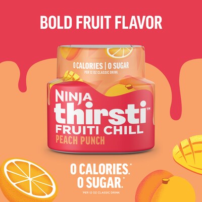 Ninja Thirsti Sugar-Free Peach Punch Flavored Water Drops Drink Mix (WCFOPMGAM)