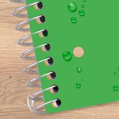 Five Star Wirebound Notebook, 1-Subject Notebook, 8.5" x 11", College Ruled, 100 Sheets, Green (72055)