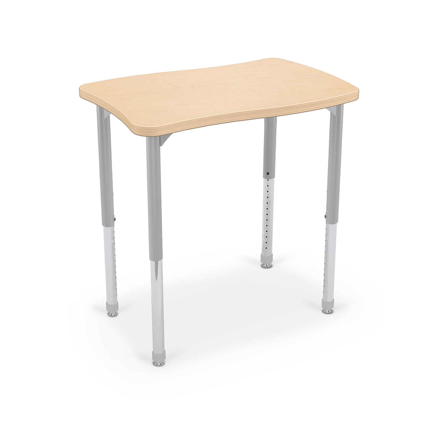 MooreCo Hierarchy Creator Desk, 32W x 22D, Fusion Maple/Platinum Base (703673562935)