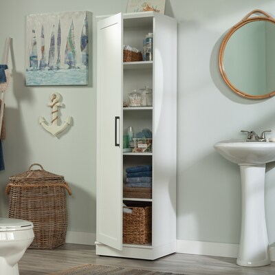 Sauder HomePlus 71"H Storage Cabinet with 4 Shelves, Soft White (430332)
