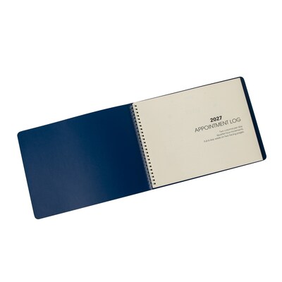 2027 Medical Arts Press® 8 1/2" x 11" 2 Column Daily Appointment Log, Blue (3109827)