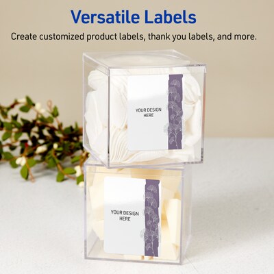 Avery Laser/Inkjet Rectangle Multipurpose Labels, 4" x 3-1/3", White, 40/Pack (S00-F4P)