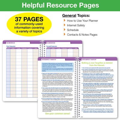 2026-2027 Global Printed Products 5.5" x 5.5" Academic Year Weekly & Monthly Student Planner, Paperboard Cover, Blue