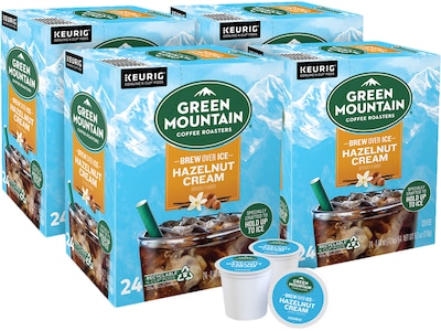 Green Mountain Coffee Roasters Hazelnut Cream Iced Coffee, Keurig K-Cup Pod, Medium Roast, 96/Carton (390290CT)