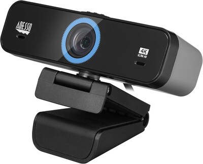 Adesso CyberTrack K4 4K Ultra HD Webcam, 8 Megapixels, Black