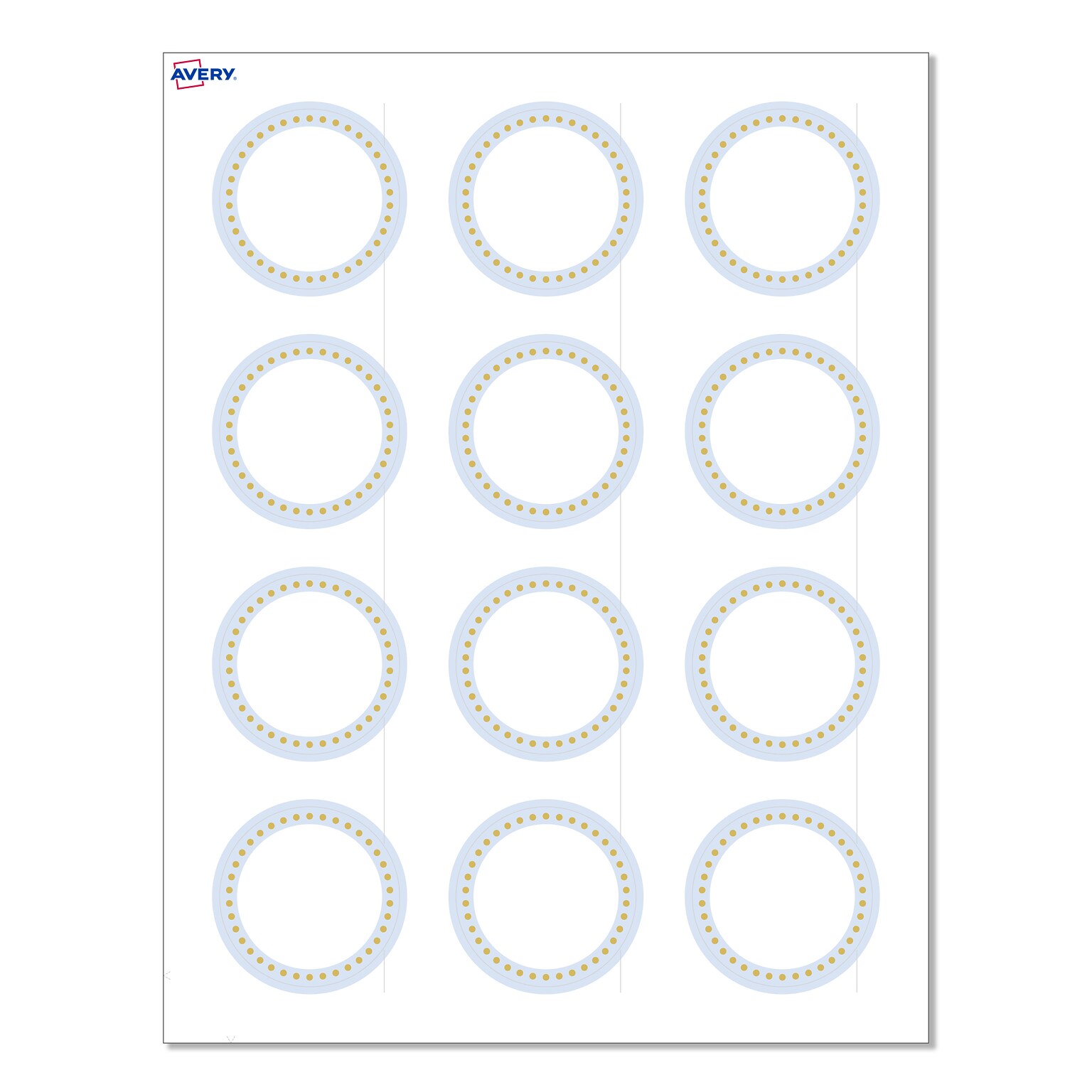 Avery Laser/Inkjet Circle Multipurpose Labels, 2 Dia., White, 120/Pack (S00D2G)