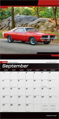 2026 BrownTrout Dodge Charger 12" x 12" Monthly Wall Calendar (9798330701773)