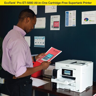 Epson EcoTank Pro ET-5880 Wireless All-in-One Cartridge-Free SuperTank Office Printer with PCL/Postscript Support