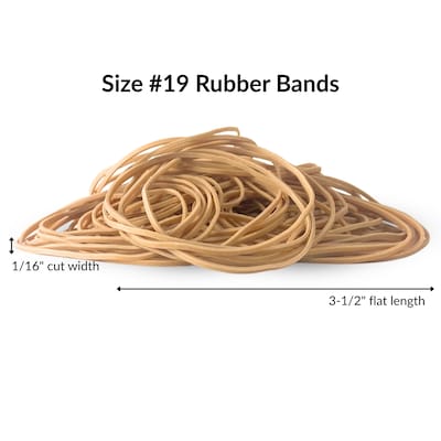 Alliance Sterling Multi-Purpose #19 Rubber Bands, 3-1/2" x 1/16", 1700/Pack (24195)
