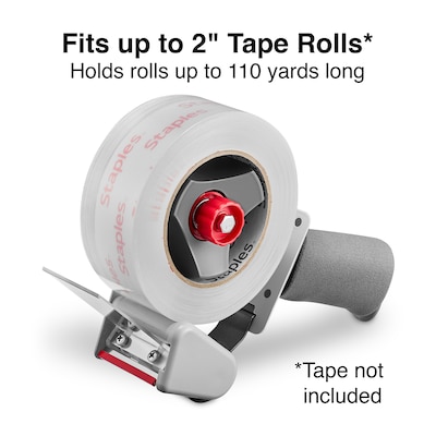 Staples Comfort Grip 2" Packing Tape Dispenser, Gray (CW56468)