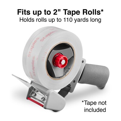 Staples Comfort Grip 2" Packing Tape Dispenser, Gray (ST56468)