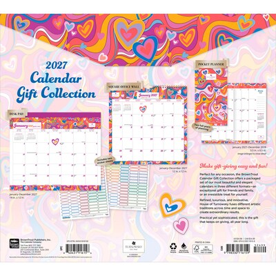 2027 BrownTrout House of Turnowsky Nothing But Love 14.25 x 13 Monthly Calendar, Assorted Colors (9798330716159)