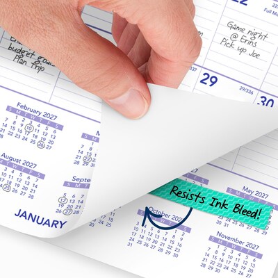 2027 AT-A-GLANCE 8 x 11 Monthly Wall Calendar, White/Purple (PM1-28-27)