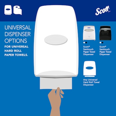 Scott Essential Recycled Hardwound Paper Towels, 1-ply, 800 ft./Roll, 12 Rolls/Carton (01040)