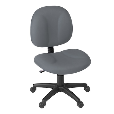 Regency Comfort Series Armless Ergonomic Fabric Swivel Task Chair, Grey (105-GY)