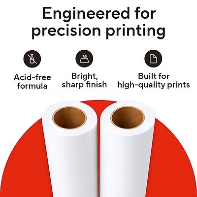 Staples Wide Format Engineering Paper Matte 30-Inch x 500-Ft 2/Carton