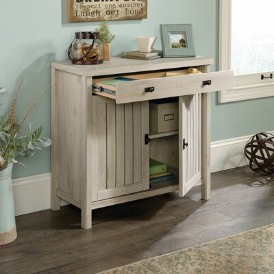 Sauder Costa 30"H Storage Cabinet with 2 Shelves, Chalked Chestnut (419960)