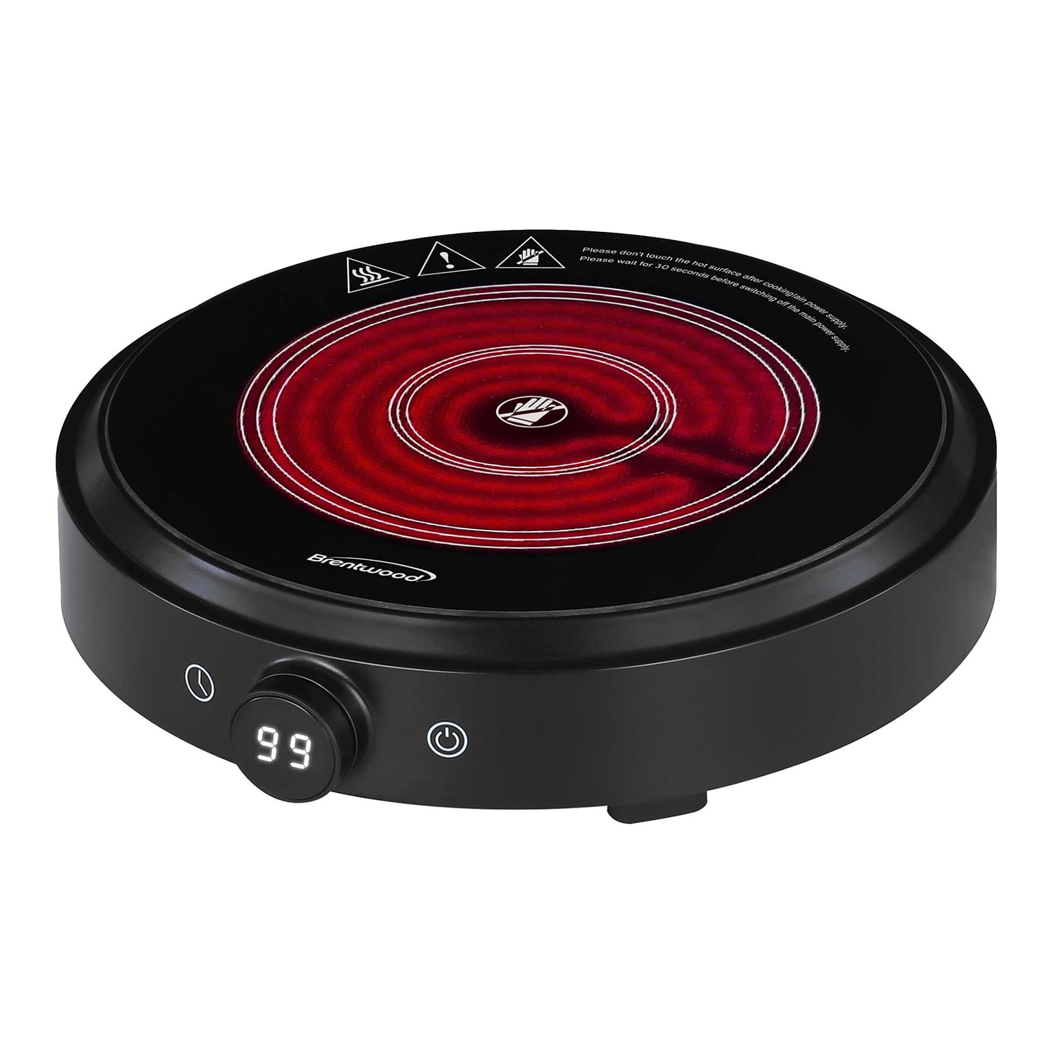 Brentwood Select 1300-Watt Countertop Infrared Single Burner, Black (TS-383DBK)
