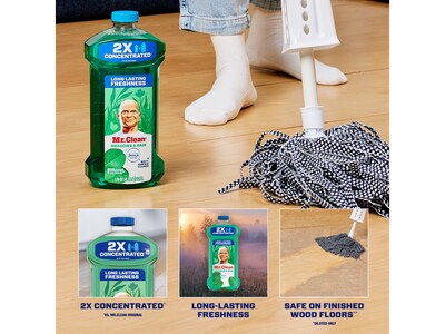 Mr. Clean Multi-Surface Cleaner, Febreze Meadows & Rain Scent, 64 Fl. Oz., 4/Carton (10725)